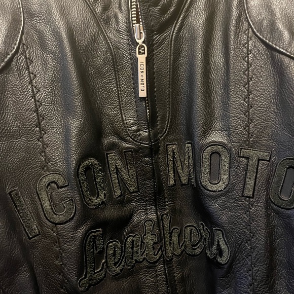 Icon Moto Leather Motorcycle Jacket Women’s Small - Picture 9 of 9